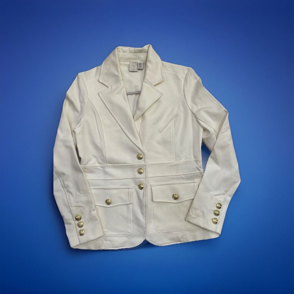 NWT JOIE Sz4 VILLETTE RUFFLED BUTTON BLAZER Ivory Beautiful I58